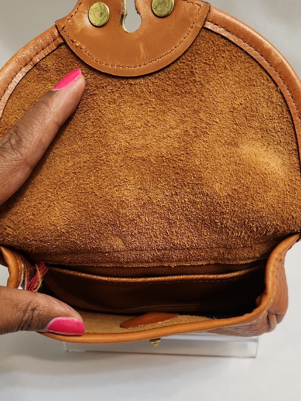 Vintage Dooney & Bourke Leather Calvery Mini Belt Bag Crossbody Bag - Picture 10 of 16